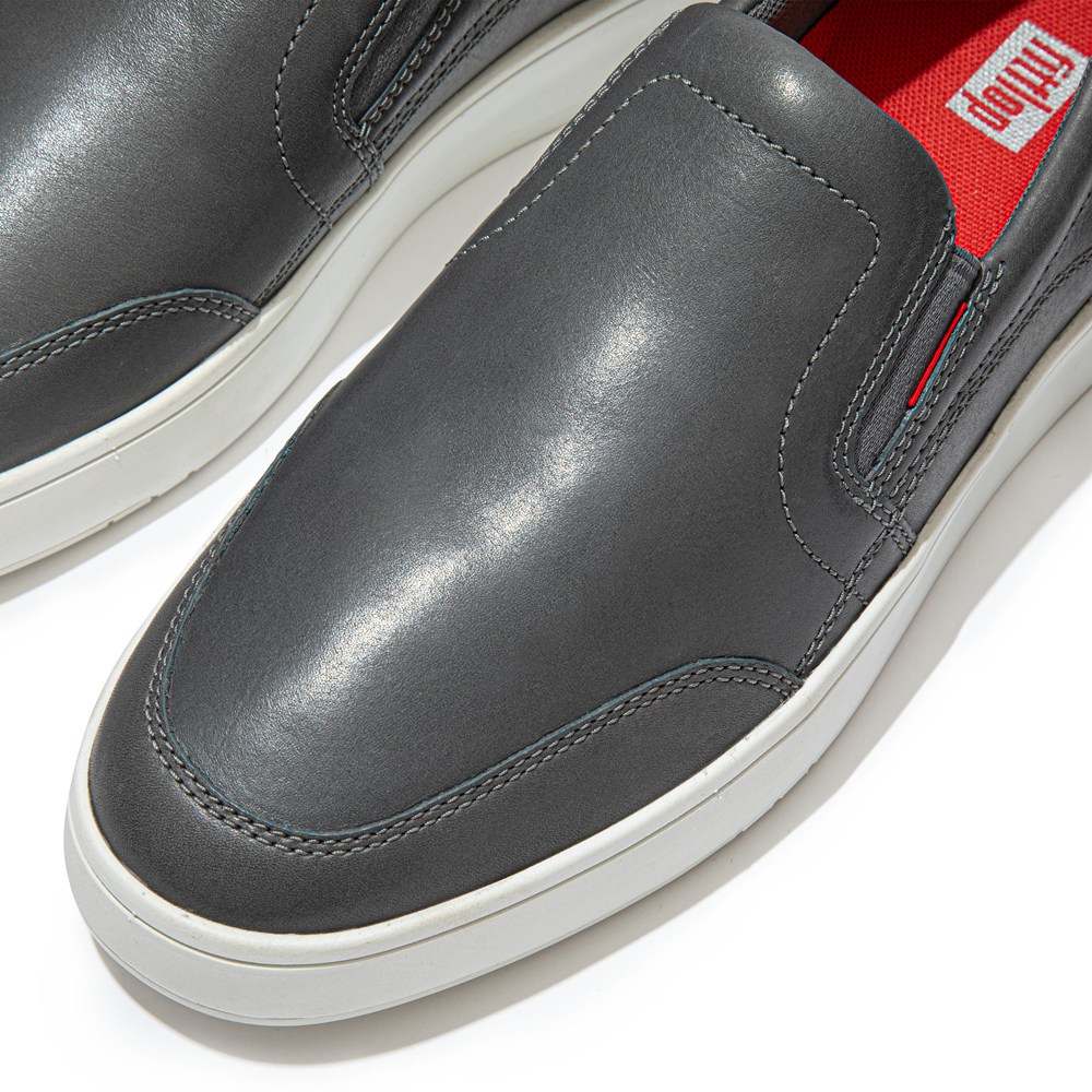 Fitflop Man Slip-on Grey - Rally X Leather Sneakers - KG1830972